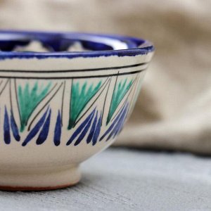 Пиала узбекская Риштанская Керамика «Узоры», 120 мл, d=9.5 см, МИКС