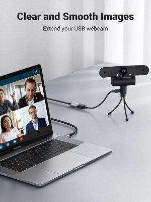 Кабель удлинительный USB 3.0 AM-AF 2,0 м. плоский высокоскоростной (US115) Ugreen