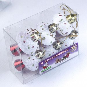Набор ёлочных игрушек крас. 6 шт