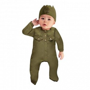 Страна карнавалия Карнавальный костюм «Солдатик-малышок», ползунки, пилотка, 6-9 месяцев, рост 75 см