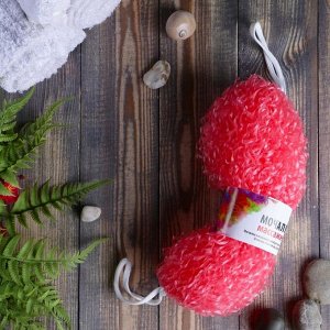 Мочалка банная "Бублик" большая цвет МИКС 32 см