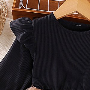 Платье для девочки с длинным рукавом с принтом