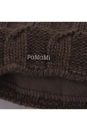 Комплект PAMAMI зимний 17556+17560 шапка+снуд шоколад