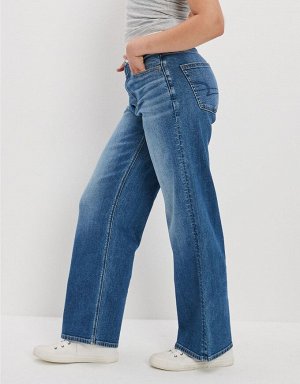 AE Stretch Curvy Super High-Waisted Baggy Straight Jean