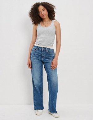 AE Stretch Curvy Super High-Waisted Baggy Straight Jean