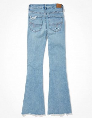 AE Next Level Ripped Super High-Waisted Flare Jean