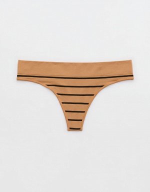 Superchill Seamless Stripe Thong Underwear