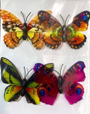 Бабочка декоративная (на магните) набор 4 шт (600)