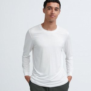 UNIQLO Heattech - кофта с круглым вырезом -  00 WHITE