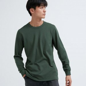 UNIQLO Heattech - ультра теплая кофта с длинными рукавами - 58 DARK GREEN