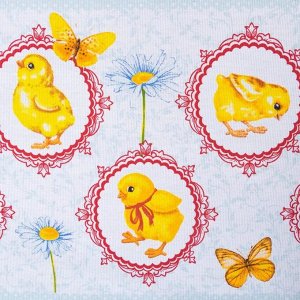 Скатерть «Доляна. Пасха», 145x144 см, 100% хлопок, рогожка, 164 г/м²