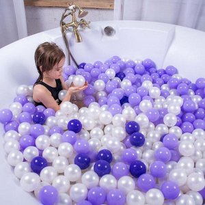 Набор шаров для сухого бассейна 500 шт, цвет: белый перламутр