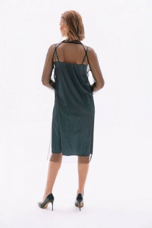 Накидка, платье  NikVa 415-1 графит-черный