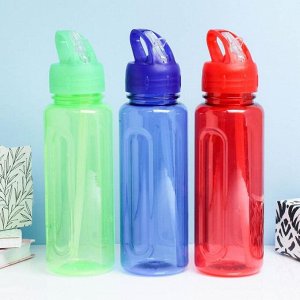 Бутылка для воды спортивная «Бараолт», 650 мл, с поильником, 24x7 см, цвет МИКС