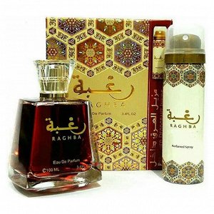 Парфюмированный набор Lattafa Raghba edp 100 ml и Deodorant Spray Raghba For Women 50 ml