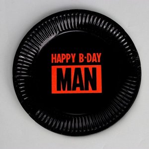 Набор бумажной посуды Happy B-day MAN