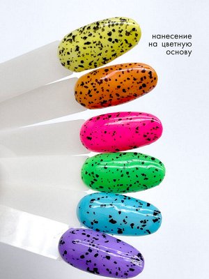 Гель-лак с эффектом перепелиного яйца (Gel polish FLAKES) цвет прозрачный, 8 ml