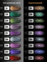 Гель-лак кошачий глаз светоотражащий (Gel polish SPACE CAT FLASH), 8 ml