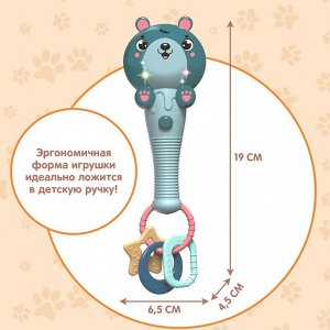Музыкальная игрушка «Милый мишка», звук, свет, цвет зелёный