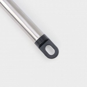 Тёрка Доляна «Помощник», 24 см, с ручкой, цвет серебряный, чёрный