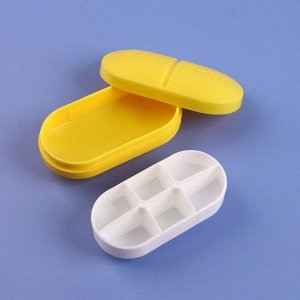 Таблетница «Pill Box», 6 секций, 10 ? 5,5 ? 3 см, цвет МИКС