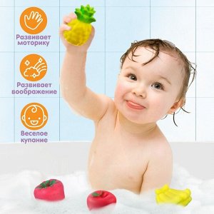 Набор игрушек для ванны «Фрукты», 6 шт, виды МИКС