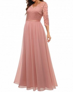 Вечернее платье в пол кружево 42-44-46р синий и розовый цвет