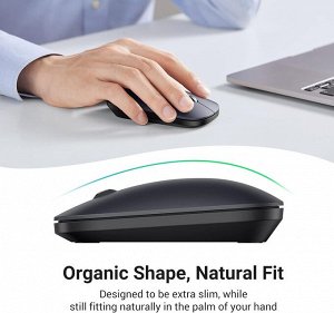 Мышь беспроводная Ugreen 2.4G 4000DPI без батарейки АА  (MU001)