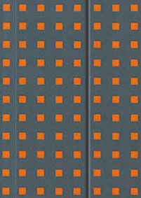 Записная книжка PaperOh Quadro B6.5 Серый на Оранжевом линованная