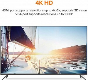 Конвертер Type-C на VGA/HDMI (MM123), Ugreen