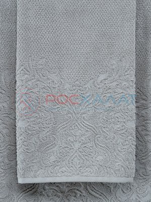 Махровое полотенце жаккардовое Вензель дымка ПМА-6599 (271)