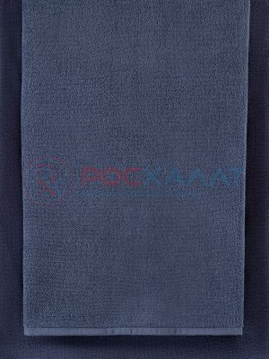 Махровое полотенце без бордюра серое ПМ-84