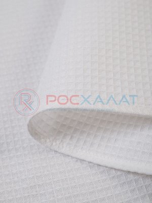 Однотонное вафельное полотенце белое ПВ-01 (9)