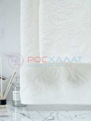 Махровое полотенце жаккардовое Шиповник молочный ПМА-6591 (253)