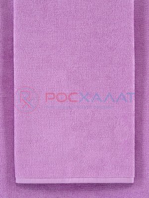 Махровое полотенце без бордюра сиреневое ПМ-10