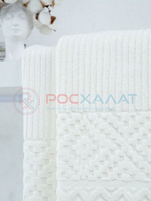 Махровое полотенце жаккардовое Соната молочный ПМА-6603 (253)