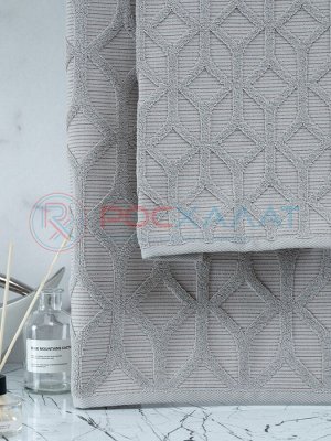 Махровое полотенце жаккардовое Полоса Ария льняной ПМА-6595 (299)