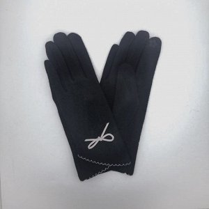 Перчатки с бантиком, цвет черный