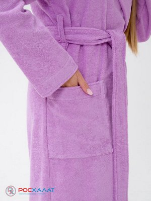 Женский халат с капюшоном сиреневый МЗ-06 (10)