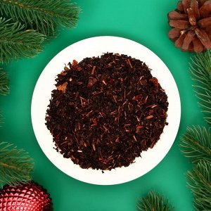 Чай новогодний со вкусом шиповника и красной смородины, черный листовой, 30