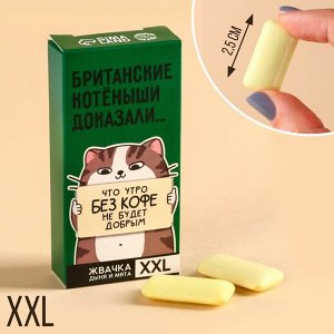 Жевательные резинки XXL «Утро без кофе не будет добрым» в коробке, 13,5 г.