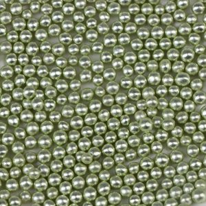 Кондитерская посыпка, шарики, зеленый хром 4 мм, 20