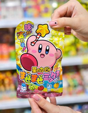 Жевательная резинка с меняющимися 5ю вкусами Marukawa Kirby Mix / Марукава Кирби 47 гр Японские сладости