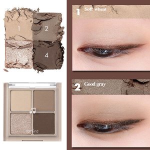 Компактная палетка теней для век Rom&Nd Better Than Eyes #M02 Dry Buckwheat Flower, 7гр