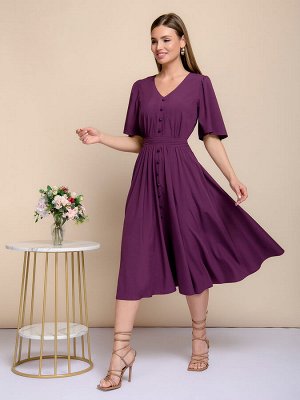 1001 Dress Платье фиолетовое длины миди с V-образным вырезом