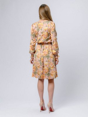 1001 Dress Платье розового цвета с принтом и длинными рукавами