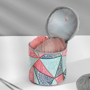 Сумка-футляр «Цветы», 1 люверс, d = 14 x 14,5 см, цвет разноцветный