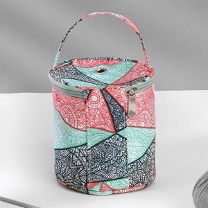 Сумка-футляр «Цветы», 1 люверс, d = 14 x 14,5 см, цвет разноцветный