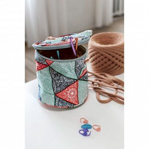 Сумка-футляр «Цветы», 1 люверс, d = 14 x 14,5 см, цвет разноцветный