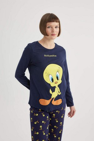 Пижамный комплект стандартного кроя с длинными рукавами Fall in Love Looney Tunes